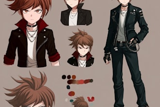 design custom danganronpa style characters