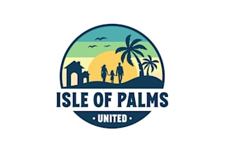 design colorful beach vacation logo