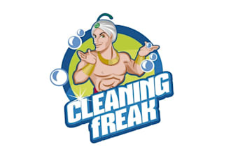 create attract mascot catchy logo for cleaning products