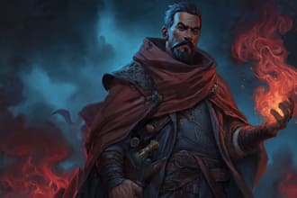 create epic fantasy dnd rpg character art for your hero or villain