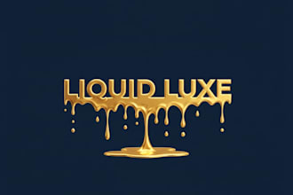 design a unique dripping logo for your brand