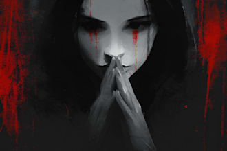 draw a horror illustration