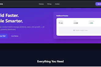 design a modern saas landing page using tailwind CSS