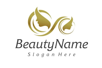 design luxury beauty logo with copyrights
