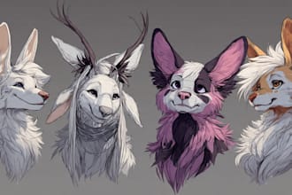 draw your furry art, fursona or anthro character