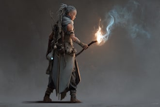 draw dnd character art and fantasy charecter art art