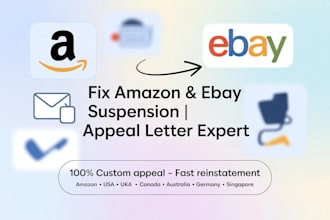 reinstate suspended amazon and ebay seller accounts and recover withheld funds