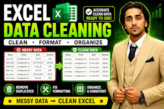 clean, remove duplicates and fix errors in microsoft excel