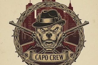 design a bold and unique gangster logo for your brand