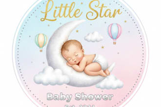 design a cute and unique baby shower logo for your event