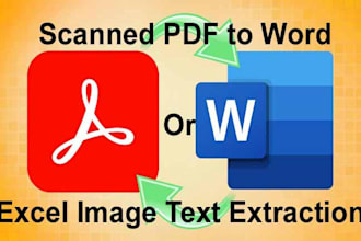 convert PDF to word or excel in 2 hours