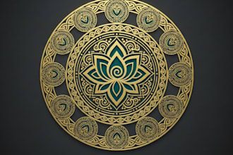 design a beautiful and unique mandala logo for your brand
