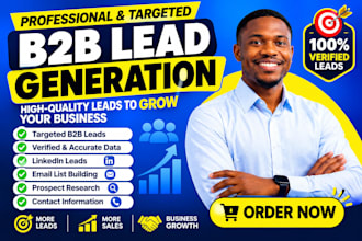 do targeted b2b lead generation, linkedin leads and prospect email list building