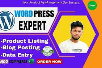 do wordpress data entry and woocommerce product listing
