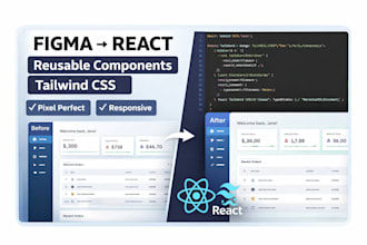 convert figma to reusable react components with tailwind