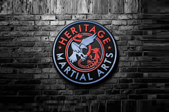 design amazing popular heritage logo for martial arts