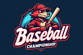 design outstanding baseball championship mascot logo