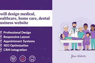 design or redesign healthcare, medical, dental and doctor website