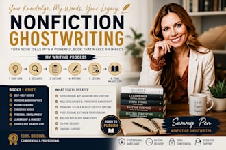 ghostwrite a nonfiction book, self help ebook or memoir