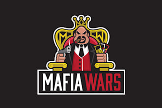make attractive elegant logo for mafia themed gaming website