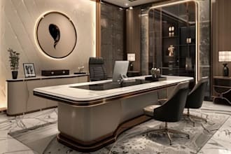 do official interior design for offices, gaming room, reception commercial space