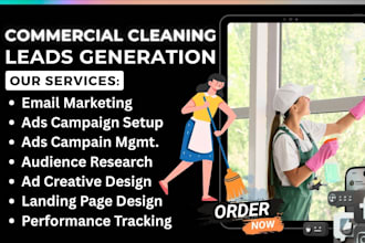 generate commercial cleaning leads, residential and janitorial cleaning leads