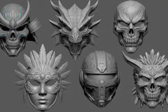 3d print and paint, ship custom 3d mask 3d helmet cosplay armour halloween mask