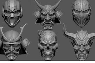 printable 3d helmet 3d mask stl model mask design helmet for 3d printing