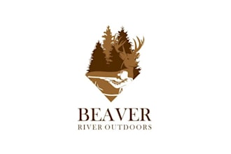 design classic masculine logo for hunting operation lodge