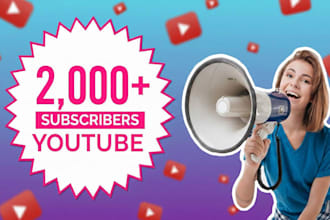 expand 2000 youtube followers very high quality