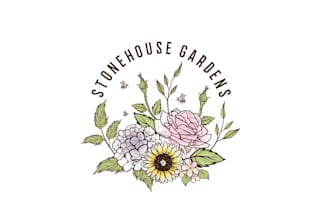 design flower botanical hand drawn signature flower shop logo for your brand