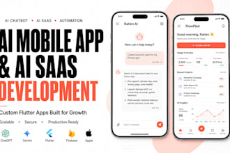 develop ai mobile app, ai saas, ai chatbot, or custom flutter app