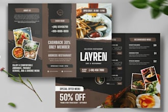 design professional restaurant menu and digital screen menu board