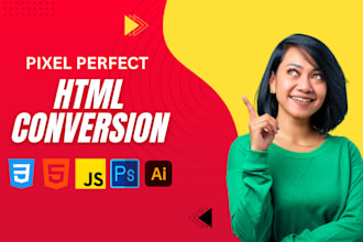 convert psd, ai, pdf or xd to responsive html css