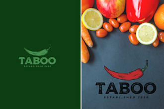 design a vintage premium spicy hot food restaurant logo