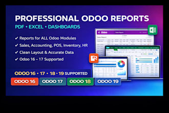 create professional PDF and excel reports in odoo