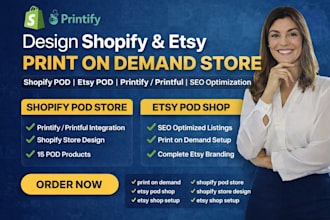 design shopify etsy print on demand store do etsy pod setup shopify pod listing