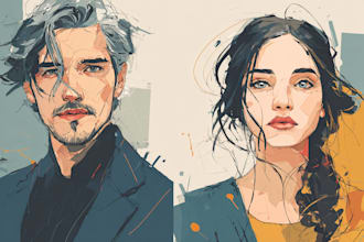 draw stunning vector potraits personalized for you