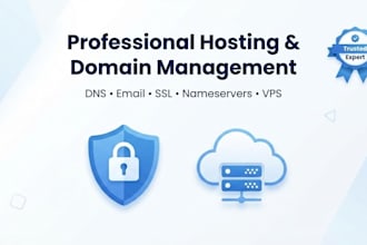 configure dns, domain, nameservers, email, SSL, and hosting