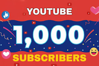 grow up 1,000 youtube followers very high quality