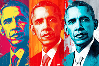 create obama hope style personal for posters, tshirt, etc