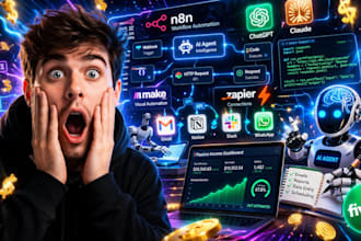 build n8n ai agent automation workflow, ai voice agent and chatbot