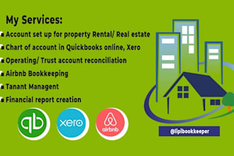 do bookkeeping for property, real estate, flipping in qbo