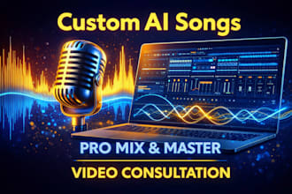 create your custom ai generated songs and mix master professionally