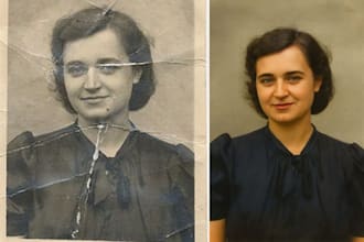 restore old photos, destroyed photos in 20 hours