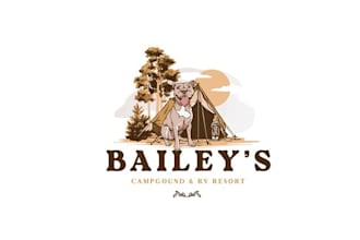 design amazing campground rv resort park logo