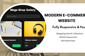 create a stunning ecommerce website with shopping cart in react