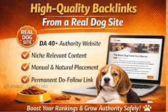 publish your guest post on a real da40 dog niche website