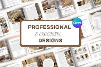 design a professional editable canva ebook, workbook or lead magnet