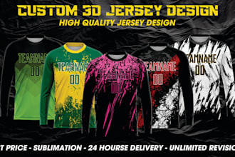 do custom sublimation design or jersey design
